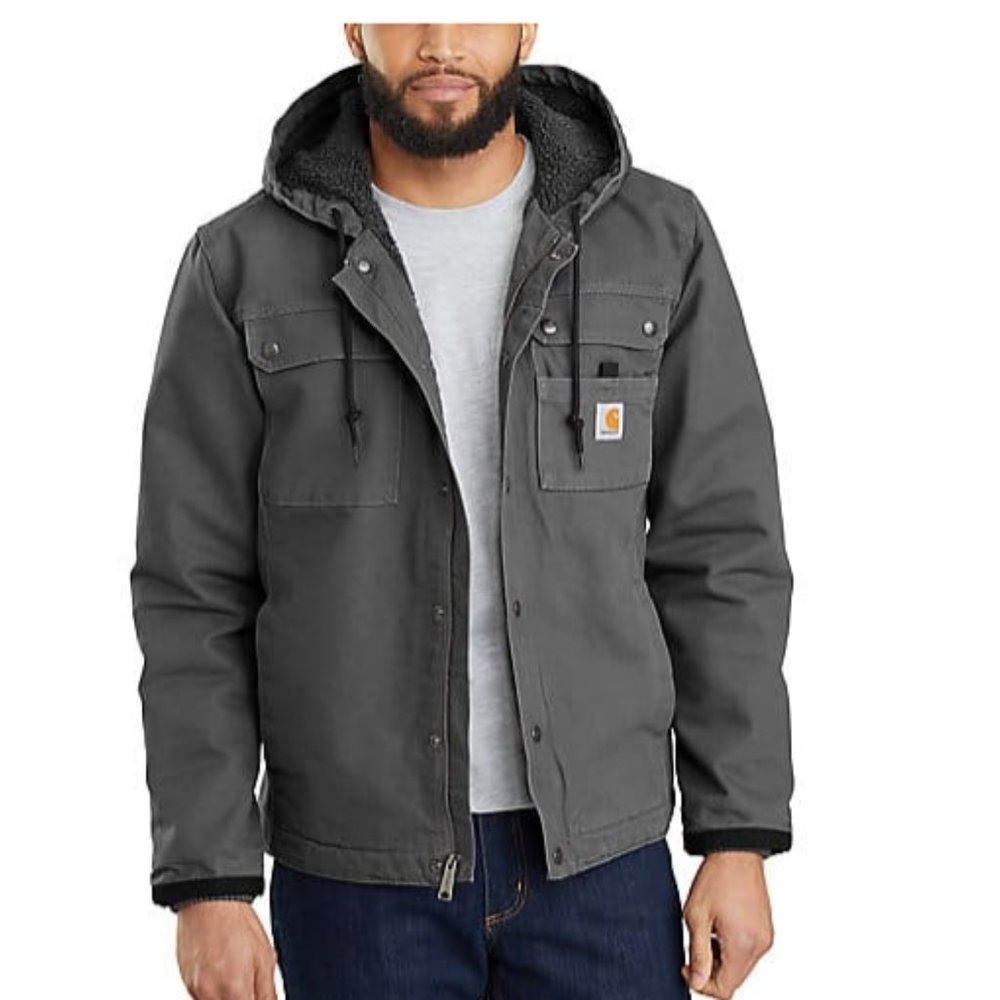 Carhartt Relaxed Fit Washed Duck Sherpa-Lined Utility Jacket